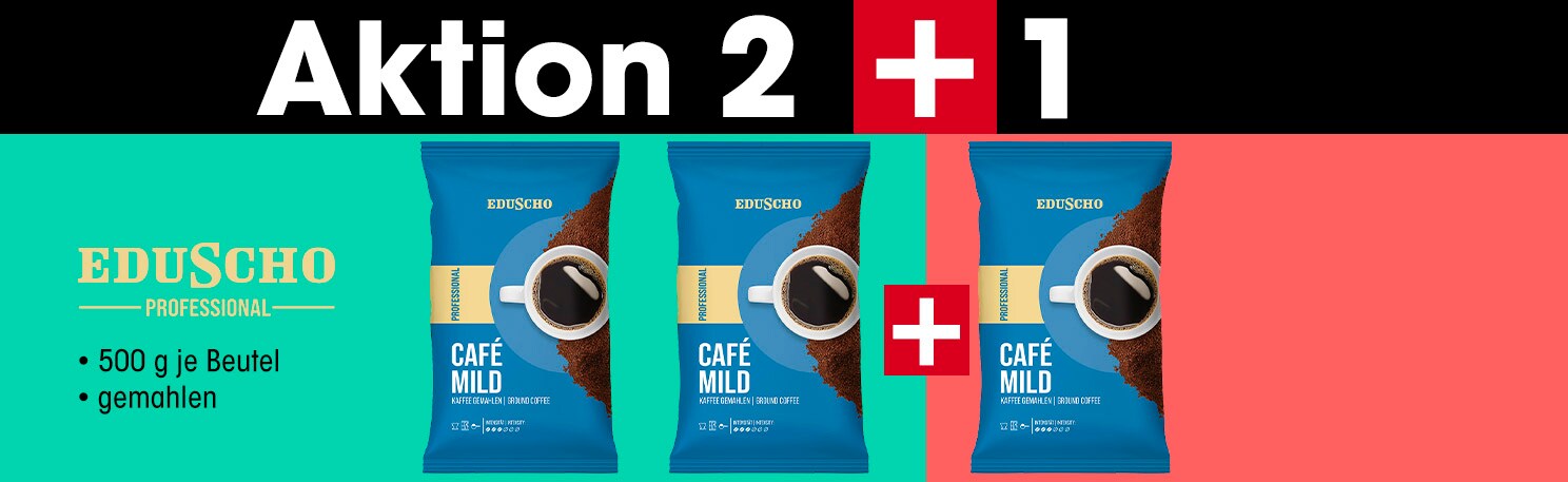 EDUSCHO Professional Aktionsset 2+1: »Professional Café mild« 3x500g Kaffee gemahlen