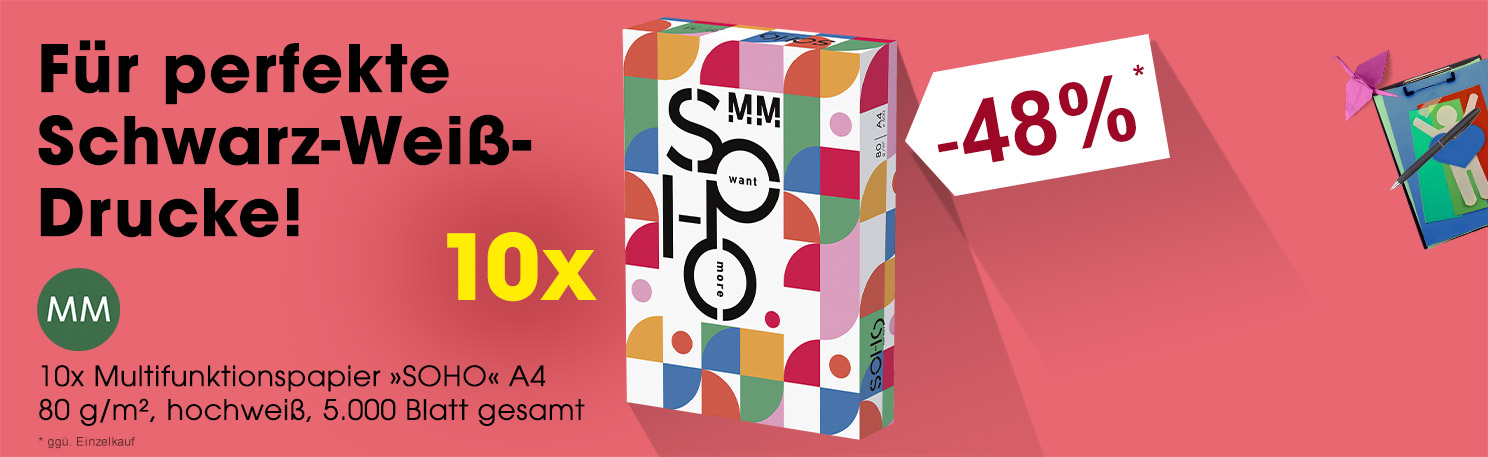 MM Board & Paper 10x Multifunktionspapier A4 SOHO 500 Blatt