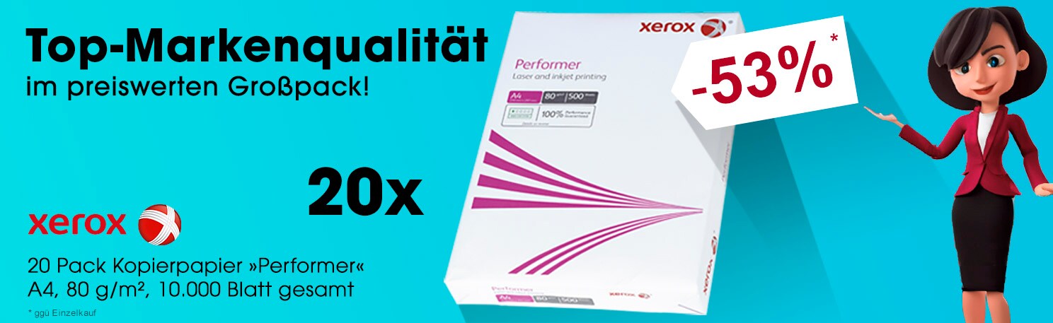 Xerox 20 Pack Kopierpapier »Performer«